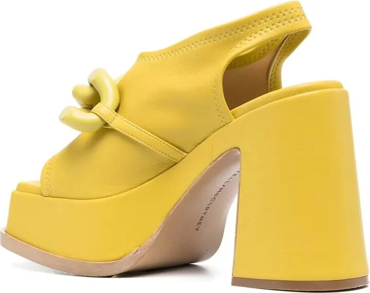 Chain-Link 125mm Block Heel Sandals - Image 3
