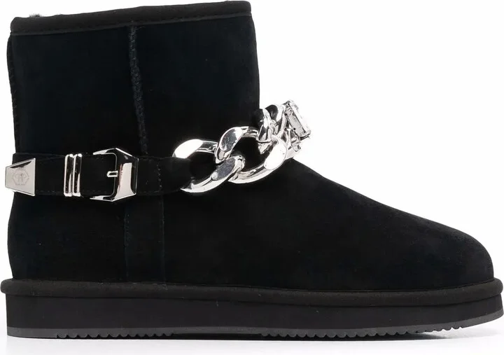 Chain-Link Ankle Boots