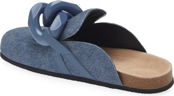 Chain Link Denim Loafer Mule - Image 2