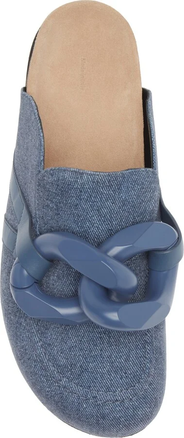 Chain Link Denim Loafer Mule - Image 5