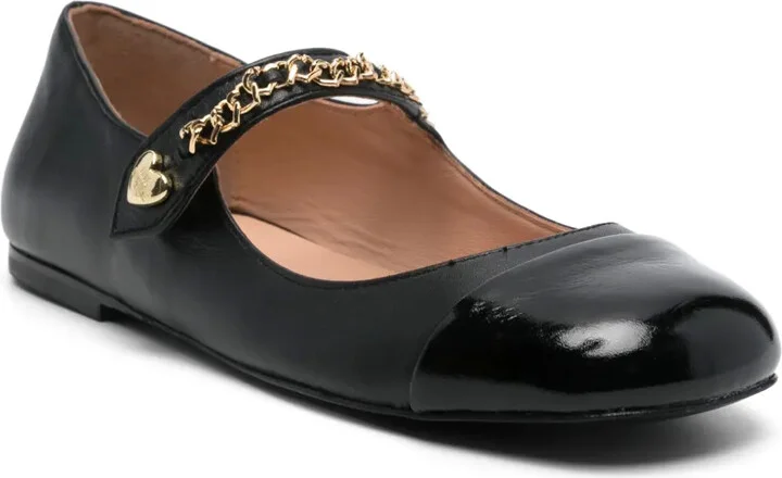 Chain Link-Detail Ballet Flats - Image 2