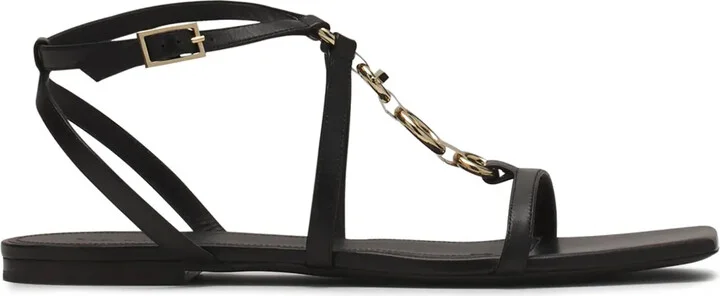 Chain Link-Detail Sandals