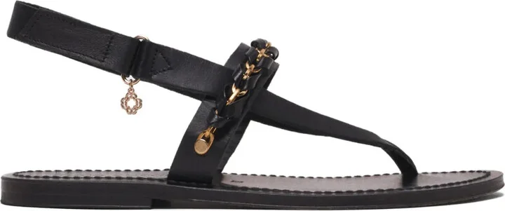 Chain-Link Detail Sandals