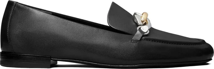 Chain-Link Embellishment Loafers