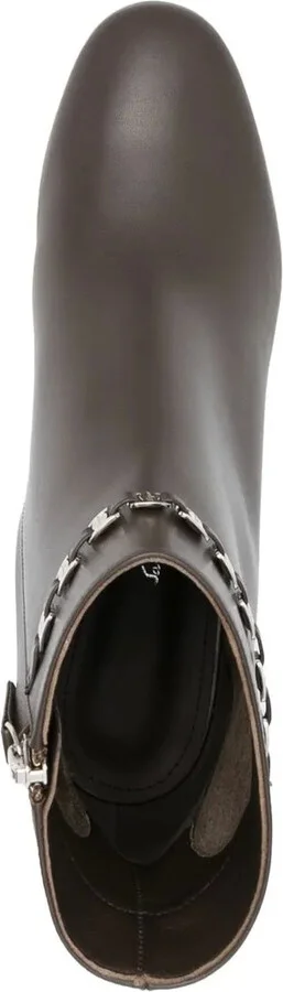 Chain-Link Leather Ankle Boots - Image 4