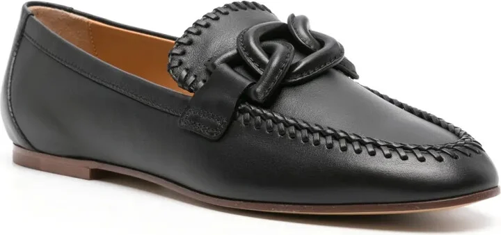 Chain-Link Leather Loafers - Image 2