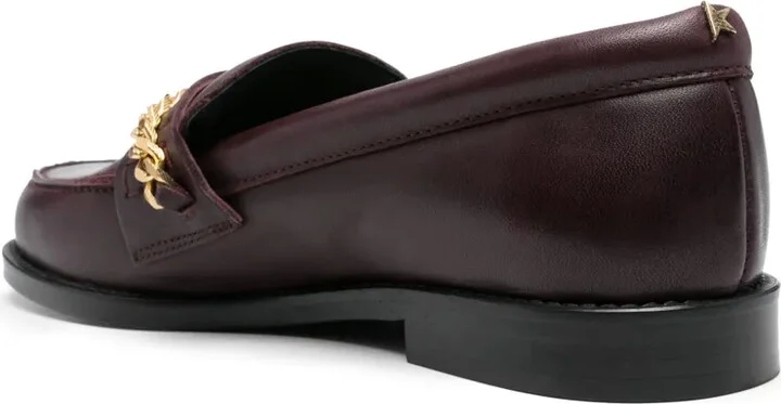 Chain-Link Leather Loafers - Image 3