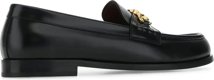 Chain-Link Leather Loafers - Image 3