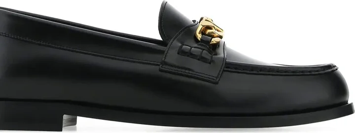 Chain-Link Leather Loafers - Image 4
