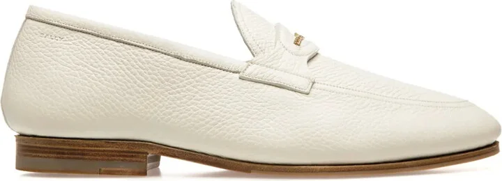 Chain-Link Leather Loafers