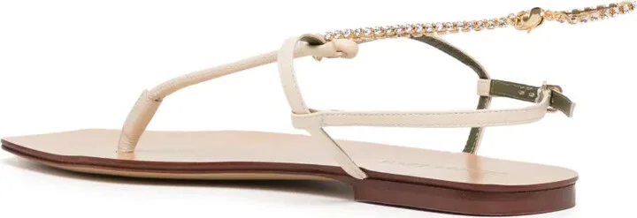Chain-Link Leather Sandals - Image 3