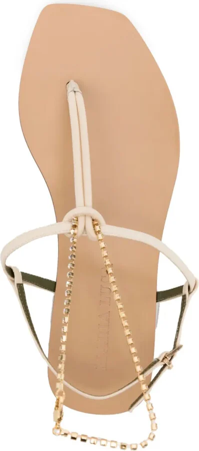 Chain-Link Leather Sandals - Image 4