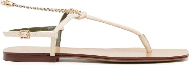 Chain-Link Leather Sandals