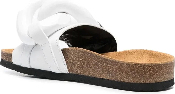 Chain-Link Leather Slides - Image 3