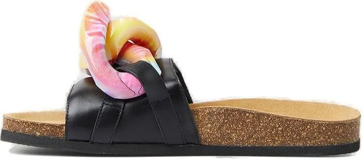 Chain-link Slip-on Sandals - Image 2