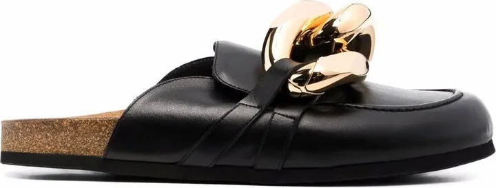 Chain loafer mules