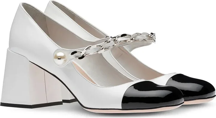 Chain Pearl Strap Pumps - Image 2