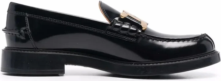 Chain-Plaque Loafers