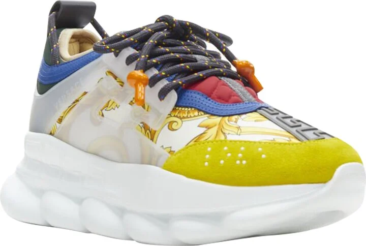 Chain Reaction barocco twill suede sneaker
