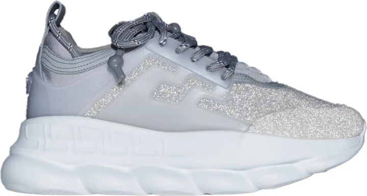 Chain Reaction Reflective Silver Crystal Rhinestone sneaker