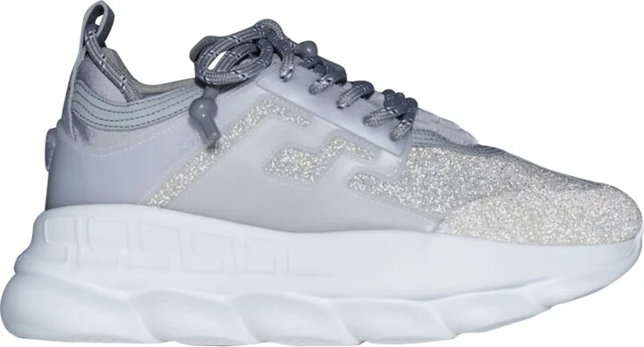 Chain Reaction Reflective Silver Crystal Rhinestone sneaker