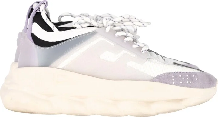 Chain Reaction Sneakers in White Leather
