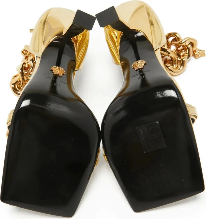 Chain-Setail Heeled Sandals - Image 5