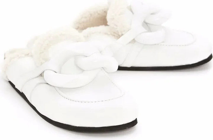 Chain shearling loafer mules - Image 2