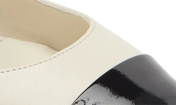 Chain Strap Slingback Cap Toe Pump - Image 7