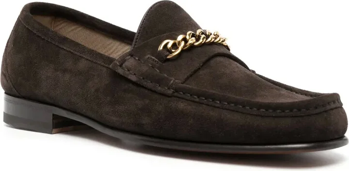 Chain Suede Loafers - Image 2