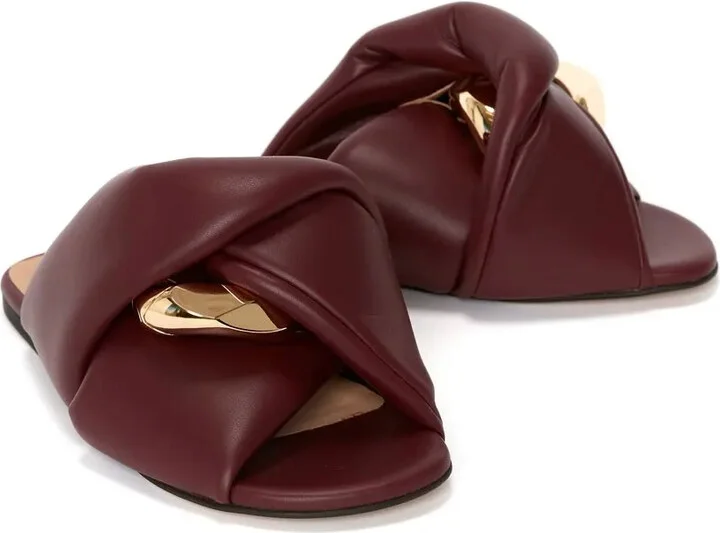 Chain Twist faux-leather sandals - Image 2