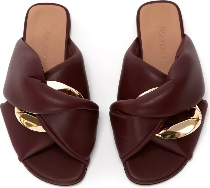 Chain Twist faux-leather sandals - Image 3