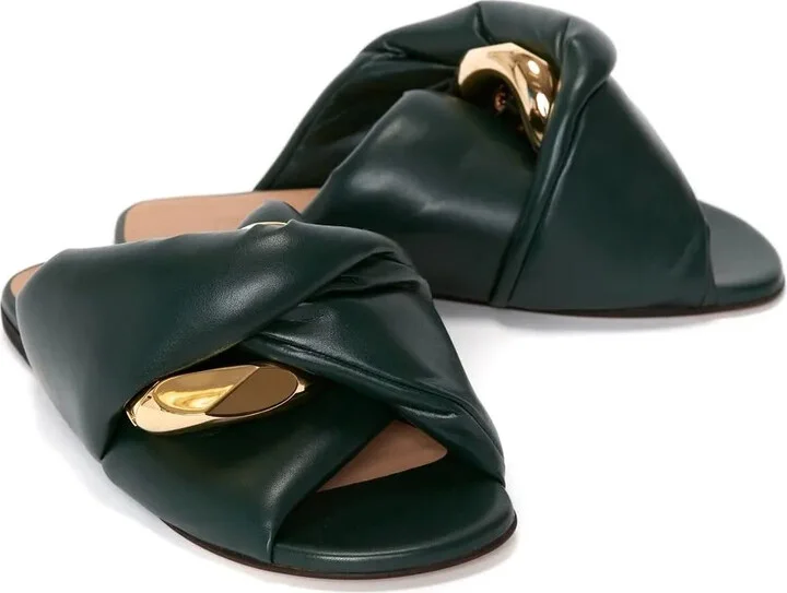 Chain Twist faux-leather sandals - Image 2