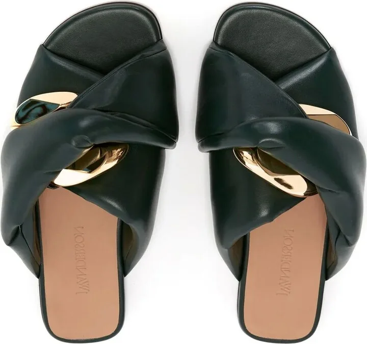 Chain Twist faux-leather sandals - Image 3