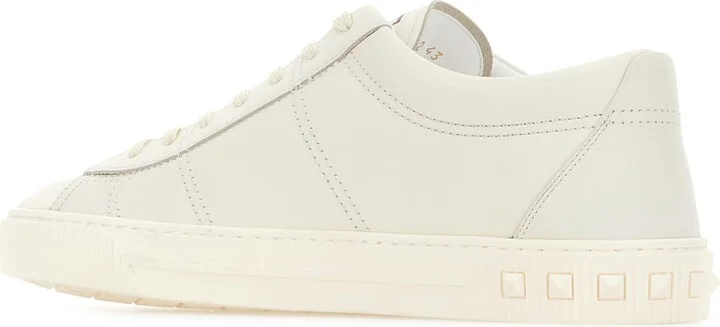 Chalk Leather Sneakers - Image 3