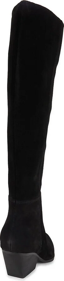 Challi Riding Heel Suede Mid-Calf Boots - Image 3