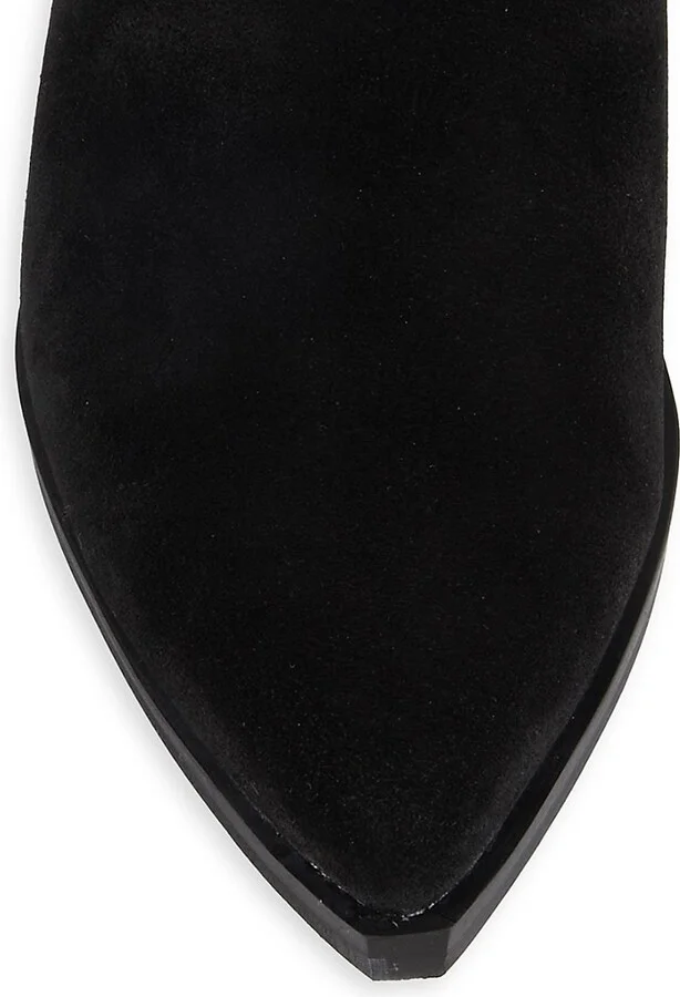 Challi Riding Heel Suede Mid-Calf Boots - Image 5