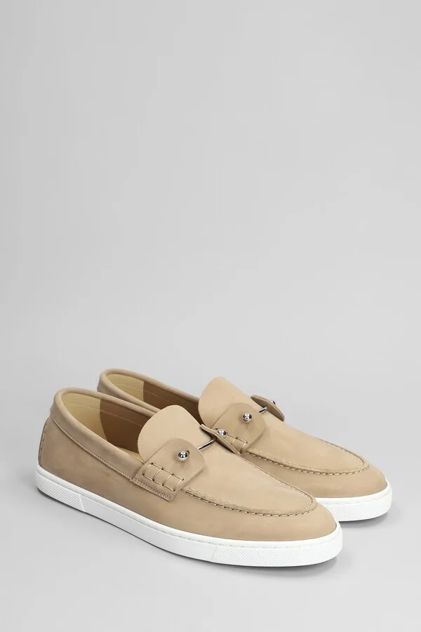 Chambeliboat Loafers In Beige Leather - Image 2