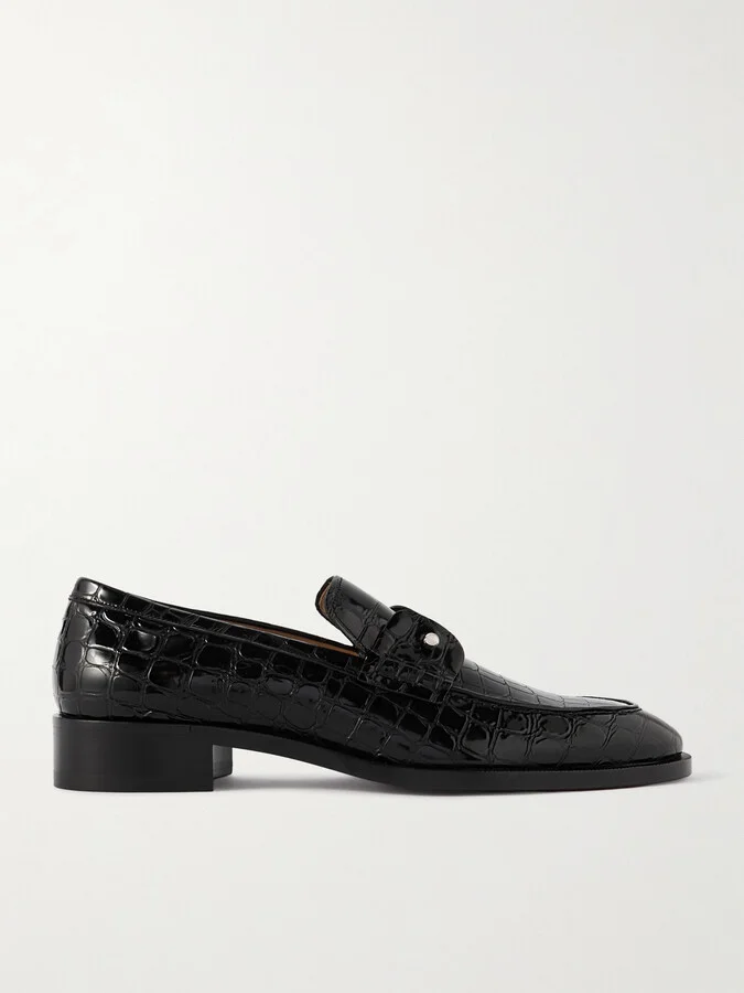 Chambelimoc Croc-Effect Patent-Leather Loafers
