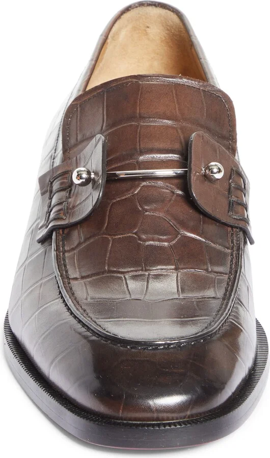 Chambelimoc Croc Embossed Loafer - Image 4