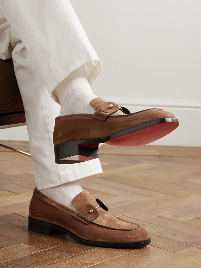 Chambelimoc Embellished Suede Loafers - Image 2