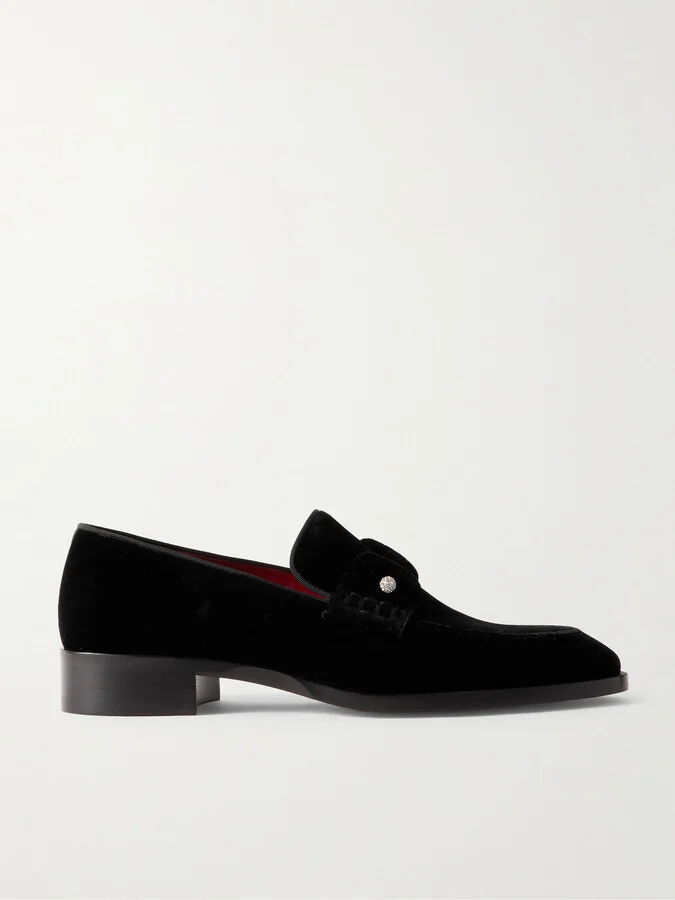 Chambelimoc Night Strass Embellished Velvet Loafers
