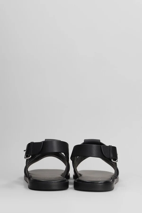 Chambeliss Sandal Flats In Black Leather - Image 4