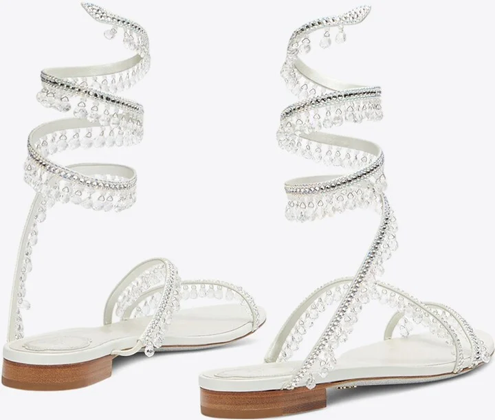 Chandelier Crystal Flat Sandals - Image 2
