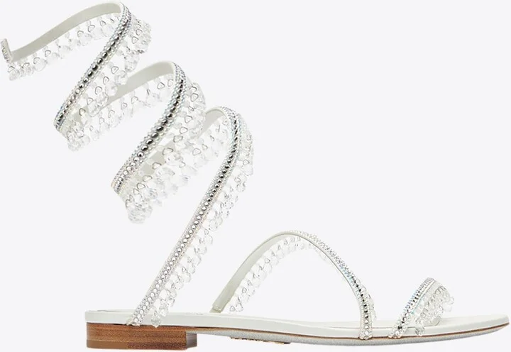 Chandelier Crystal Flat Sandals