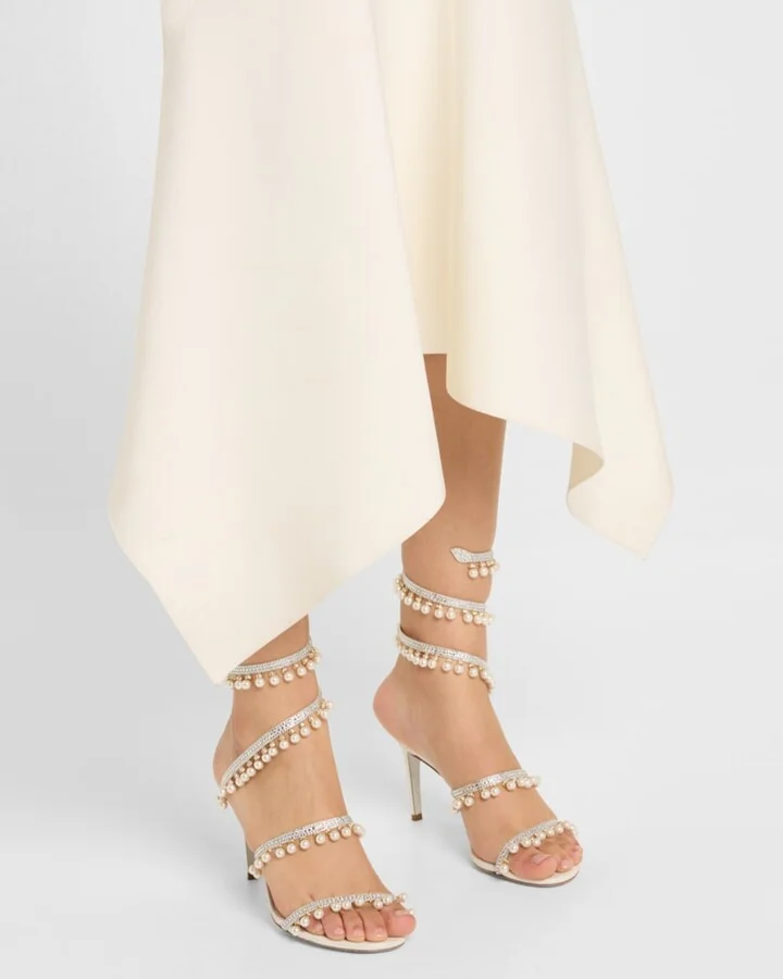 Chandelier Snake-Wrap Cocktail Sandals - Image 4