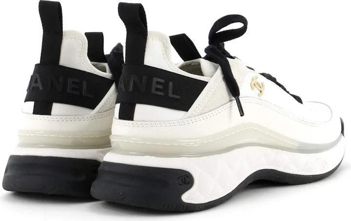 CHANEL Men's CC Low-Top Sneakers Suede with Leather and Fabric - Image 3