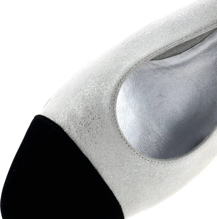 CHANEL Womenâs Cap Toe Slingback Pumps Leather - Image 5