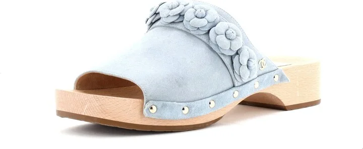 CHANEL Women's Camellia Mule Sandals Suede