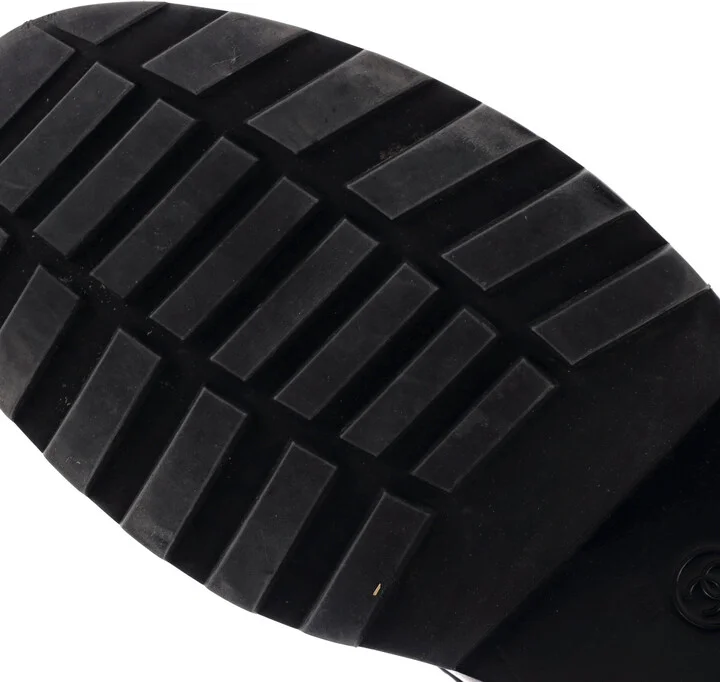 CHANEL Women's Cap Toe CC Chain Around Pearl Combat Boots Leather - Image 6